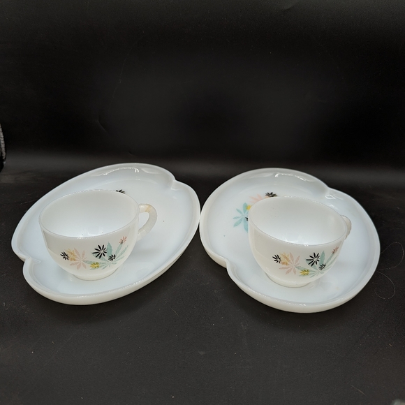 Vintage 50s Atomic Flowers Federal Glass - Picture 9 of 10